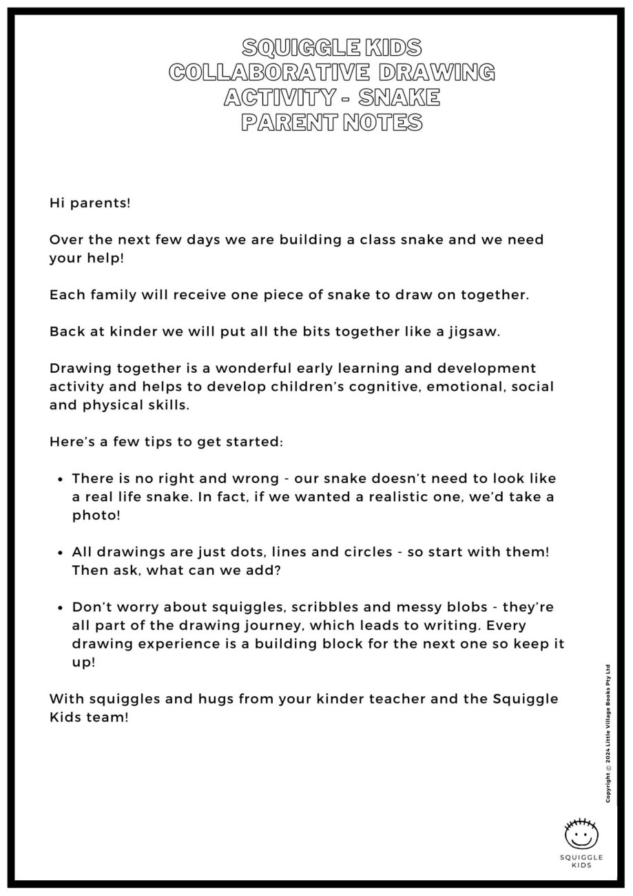Squiggle Kids Collaborative Drawing Activity - Snake (professional use) - Image 2